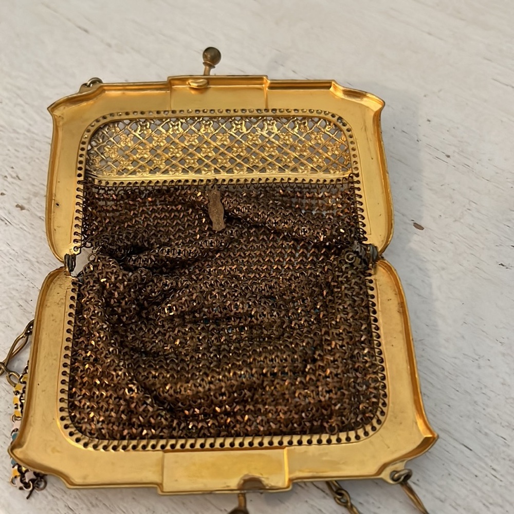 1920’s Antique Whiting and Davis mesh purse 5.5” x 3.5” - Picture 7 of 8